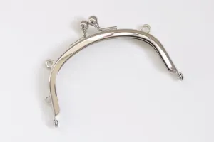 10.5cm Silver Purse Frame Bag Hanger Glue-In Style