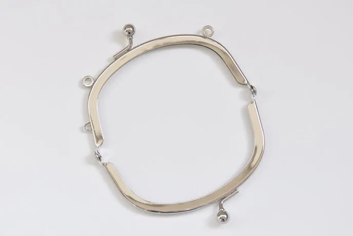 10.5cm Silver Purse Frame Bag Hanger Glue-In Style
