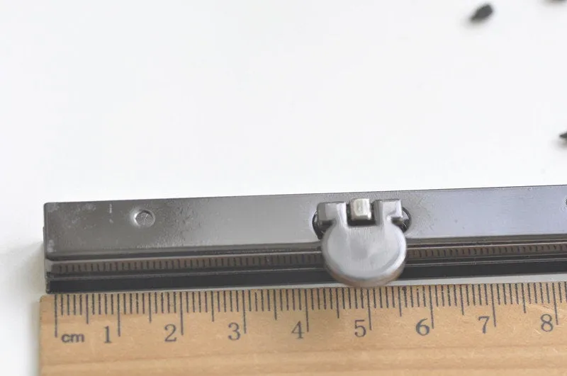 10cm(4") Gunmental Purse Frame Bar Lock Wallet Purse Frame With Screws