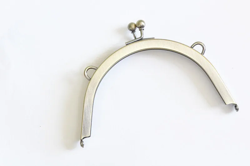 15.5cm x 8.5cm ( 6" x 3 1/3") Purse Frame Half Round Glue-In Style