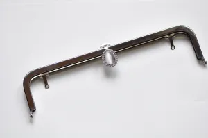 23cm Silver Purse Frame Handle Glue In Bag Hooks 23cm x 6cm