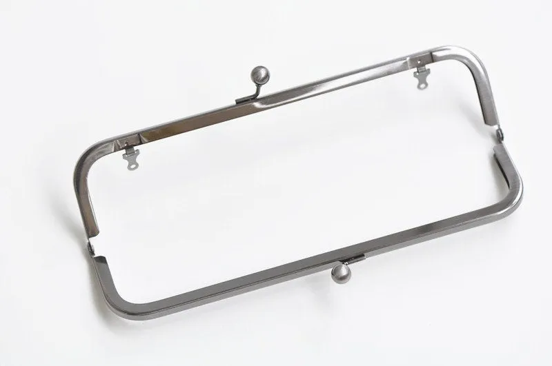24 x 5.5cm ( 9" x 2") Bronze Purse Frame Large Handle Purse Frame Glue-In With Loops