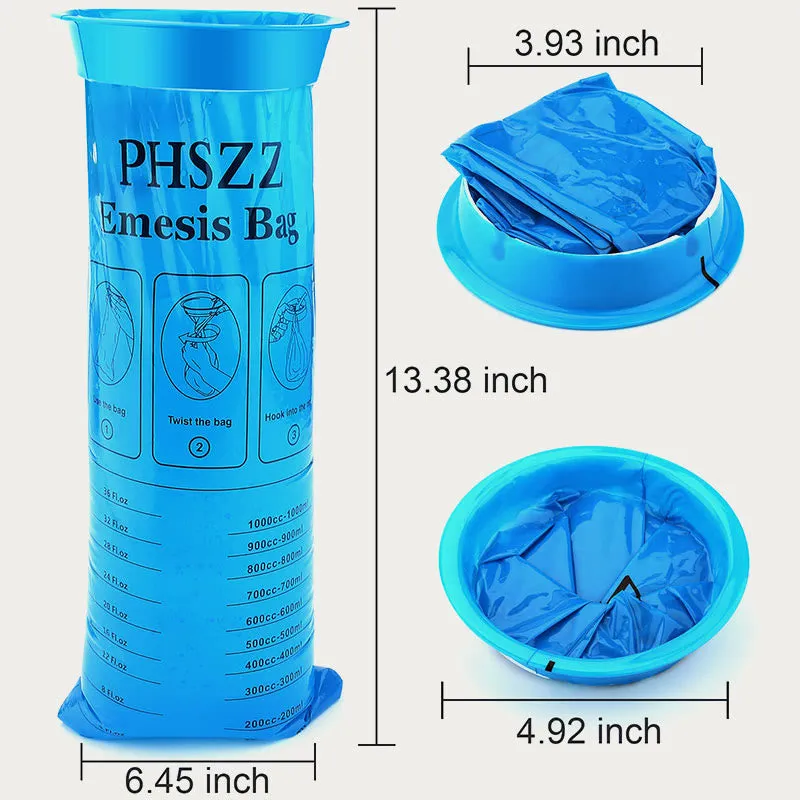 25Pcs Portable Car Vomit Bag Single-Use Leak Resistant Barf Bags