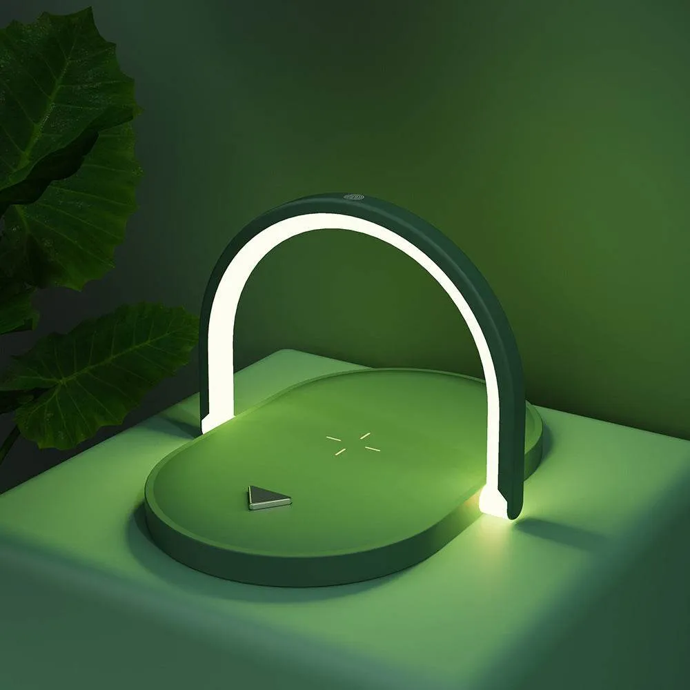 3 In 1 Foldable Wireless Magsafe Charger Night Light Wireless Charging Station Stonego LED Reading Table Lamp 15W Fast Charging Light