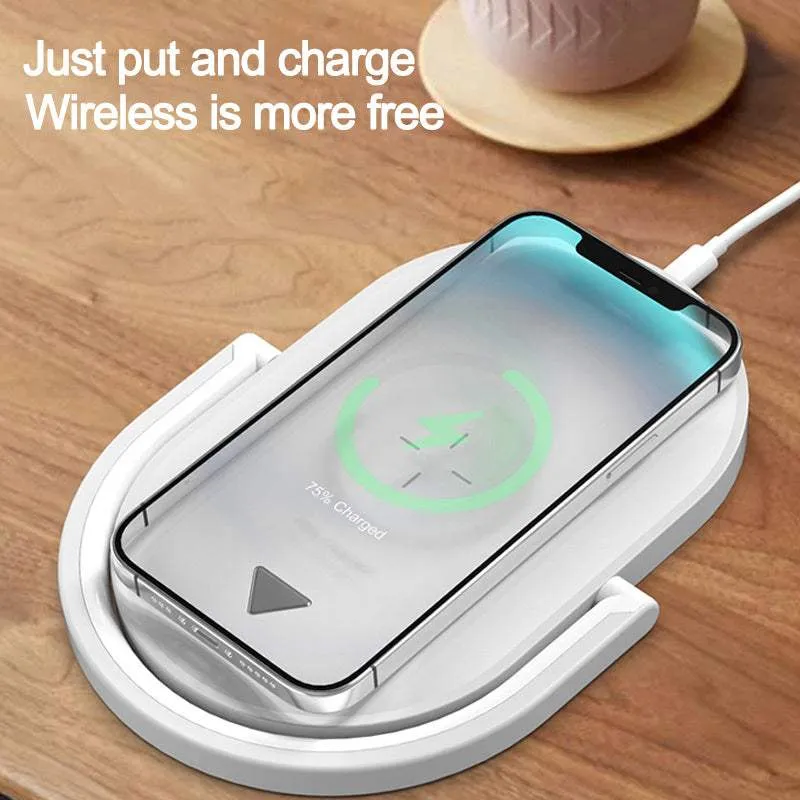 3 In 1 Foldable Wireless Magsafe Charger Night Light Wireless Charging Station Stonego LED Reading Table Lamp 15W Fast Charging Light