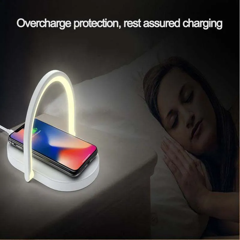 3 In 1 Foldable Wireless Magsafe Charger Night Light Wireless Charging Station Stonego LED Reading Table Lamp 15W Fast Charging Light