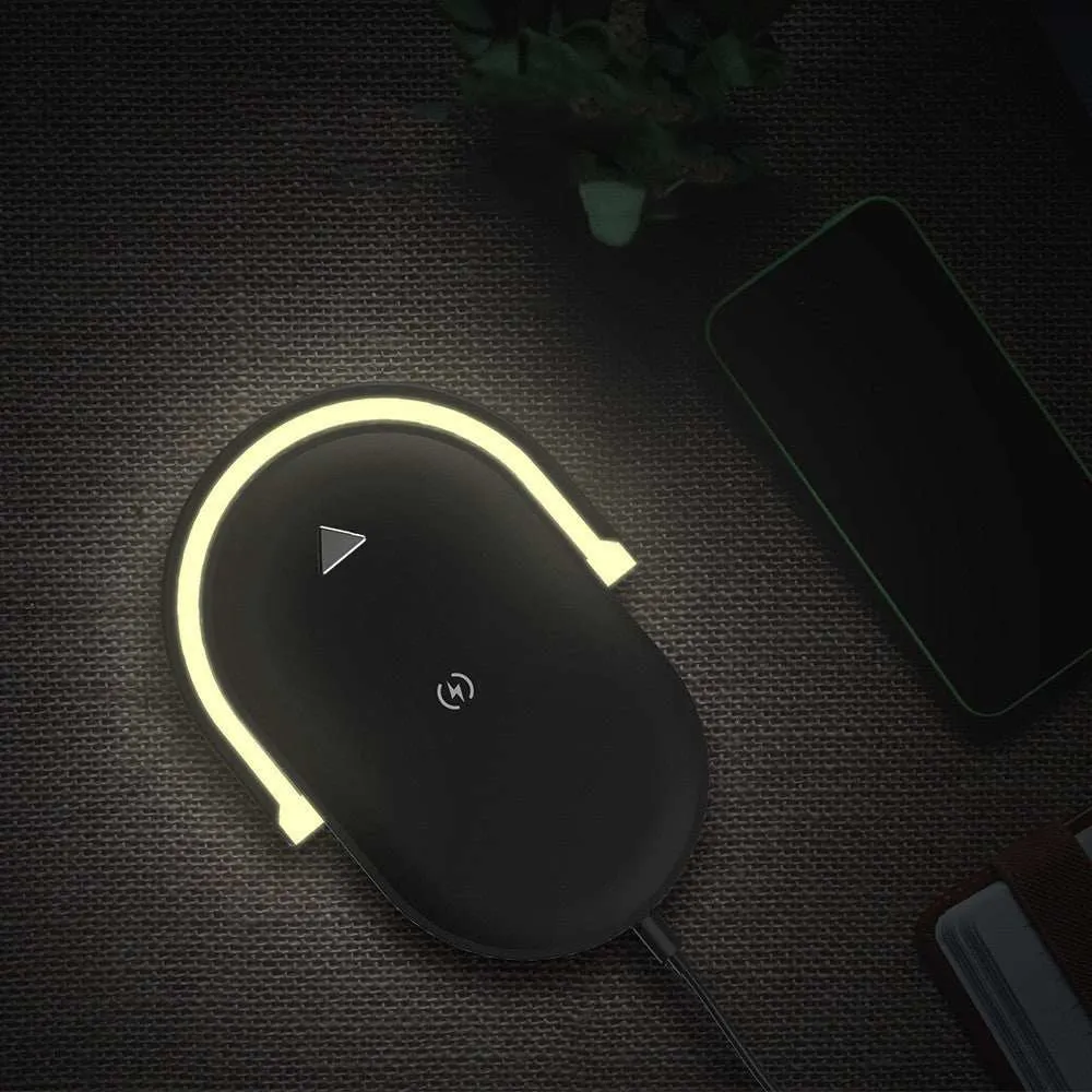 3 In 1 Foldable Wireless Magsafe Charger Night Light Wireless Charging Station Stonego LED Reading Table Lamp 15W Fast Charging Light