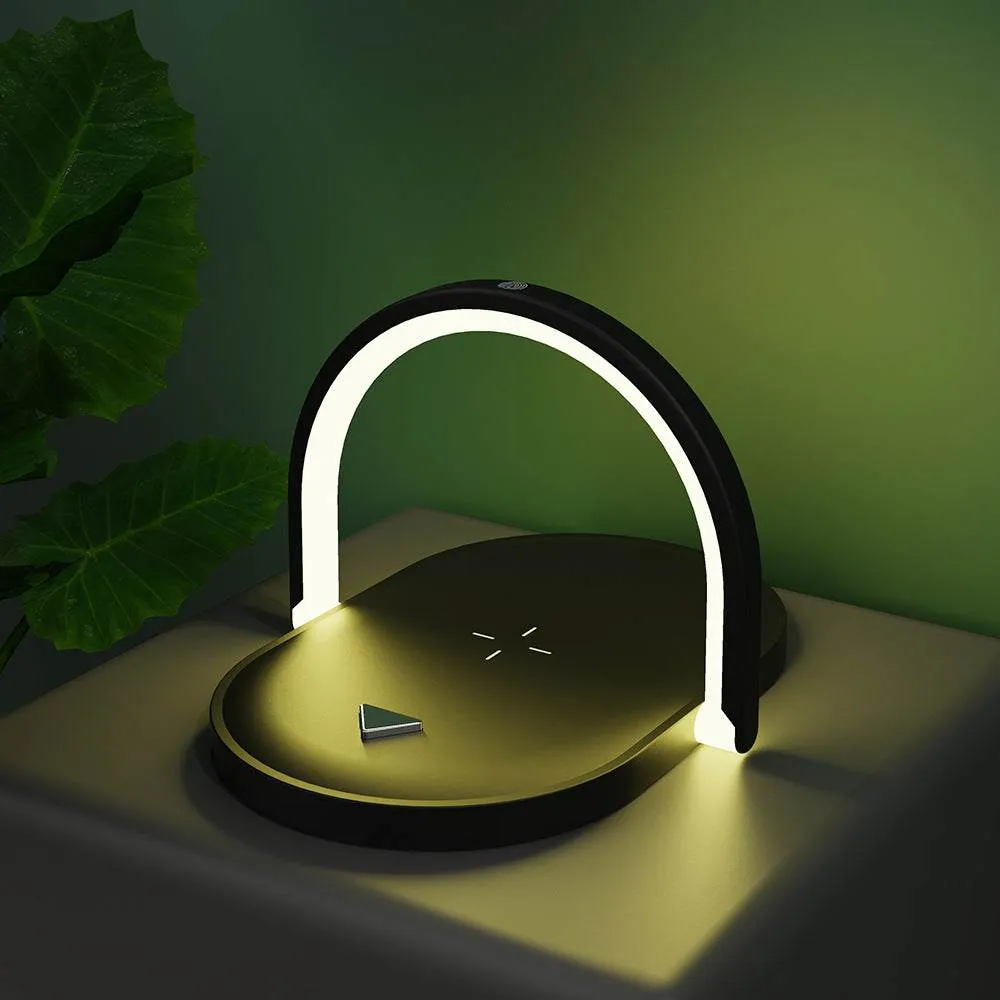 3 In 1 Foldable Wireless Magsafe Charger Night Light Wireless Charging Station Stonego LED Reading Table Lamp 15W Fast Charging Light
