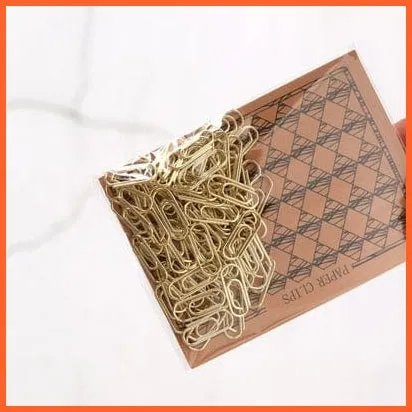 50Pcs /Bag Mini Heart Gold Rose Gold Color Clip | Bookmark Binder Paper Clips