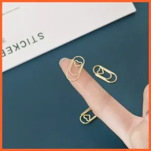 50Pcs /Bag Mini Heart Gold Rose Gold Color Clip | Bookmark Binder Paper Clips