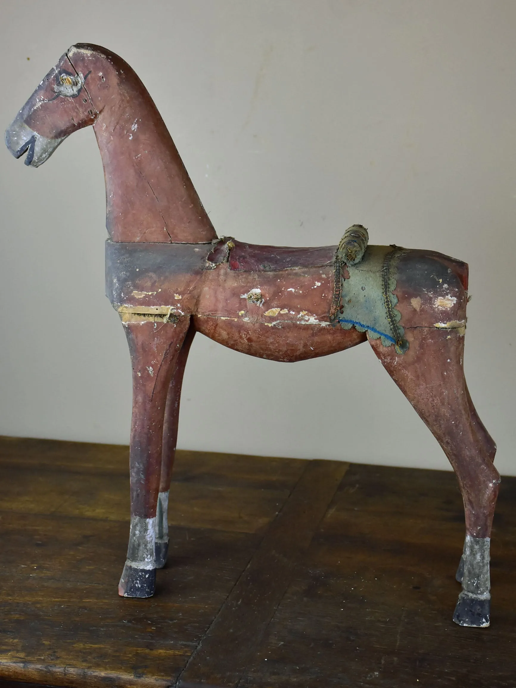 Antique rustic French toy horse - 19th Century
