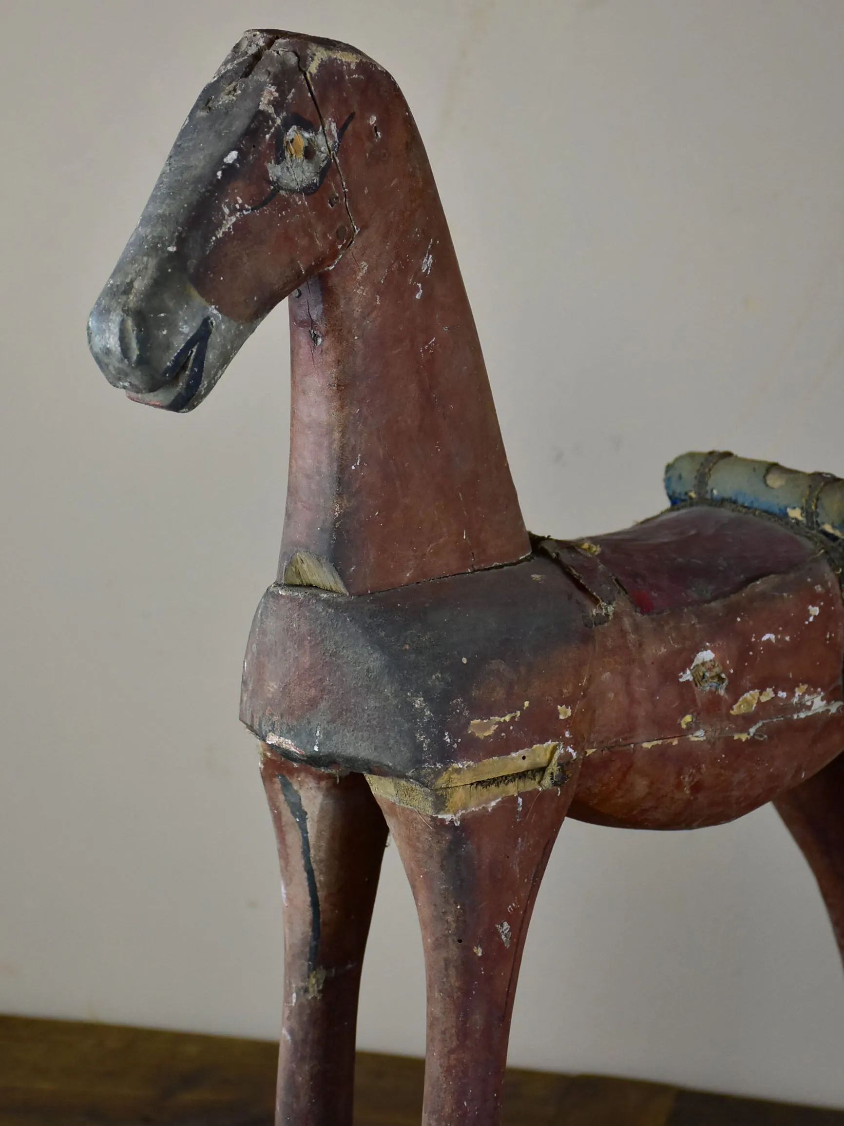 Antique rustic French toy horse - 19th Century