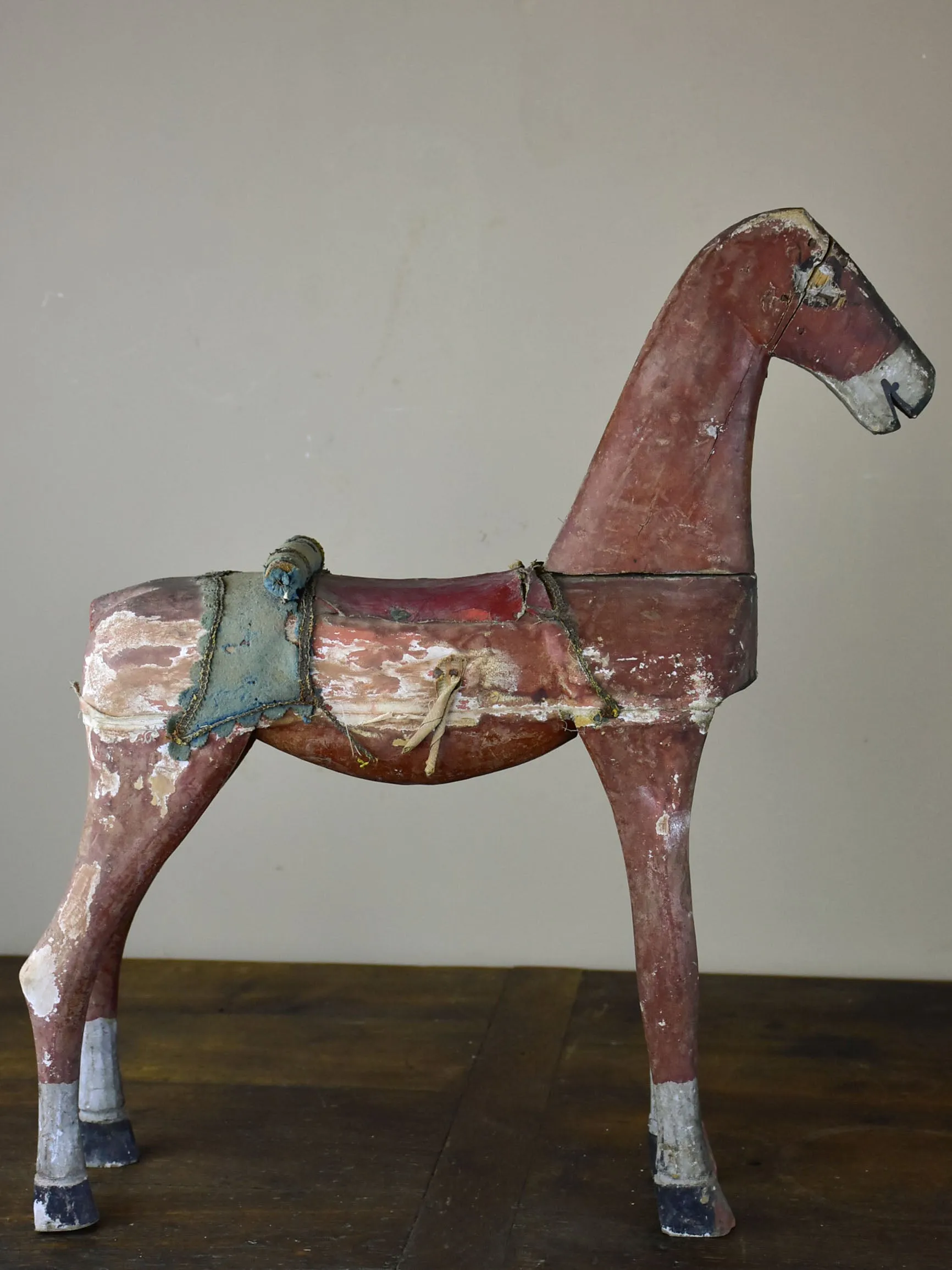 Antique rustic French toy horse - 19th Century