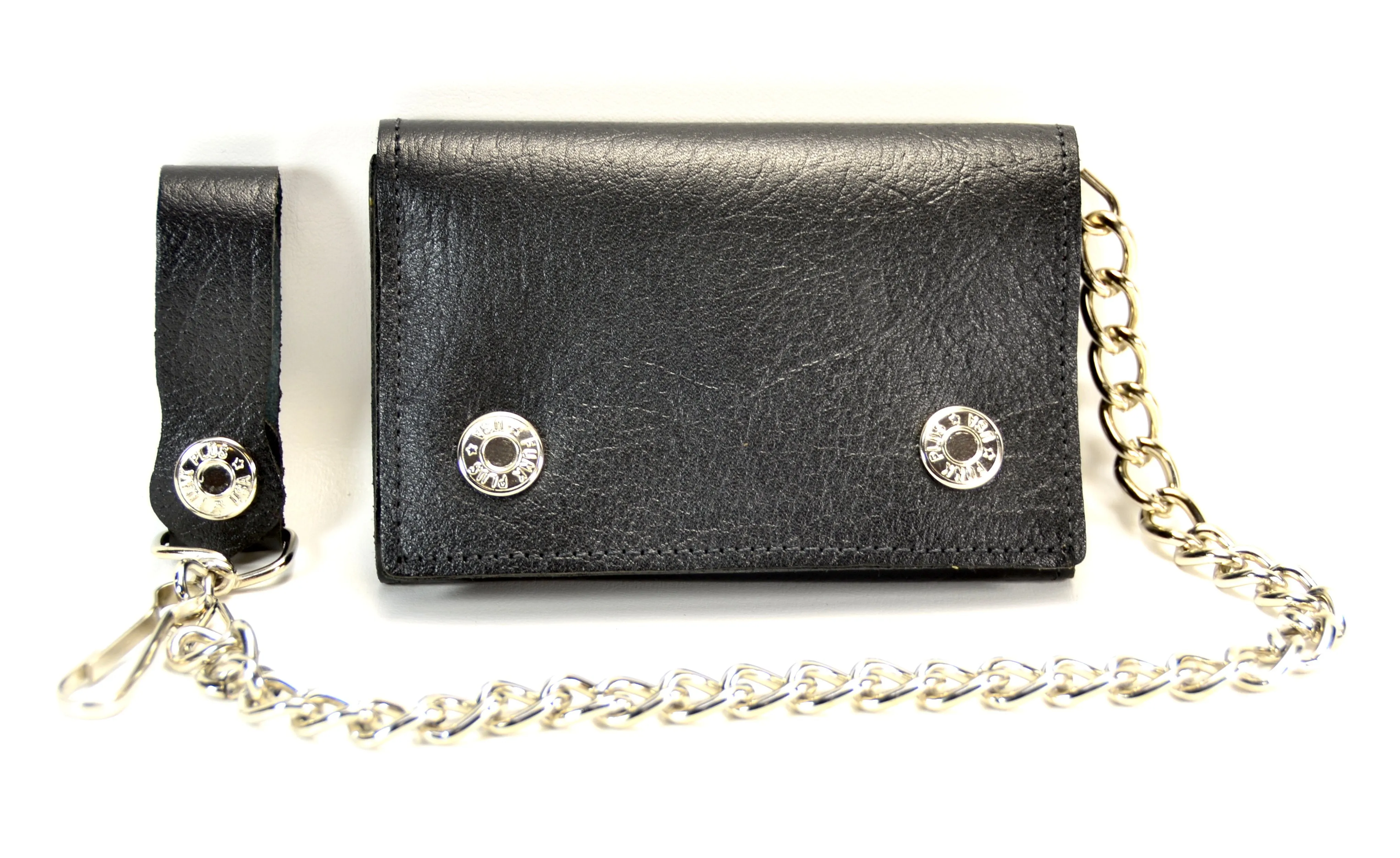 AssortedPlain Leather Trifold Wallet