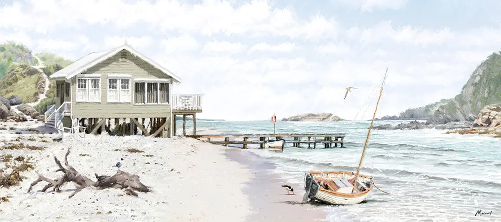 Bay Retreat Canvas Richard MacNeil Free, Next Day Delivery**