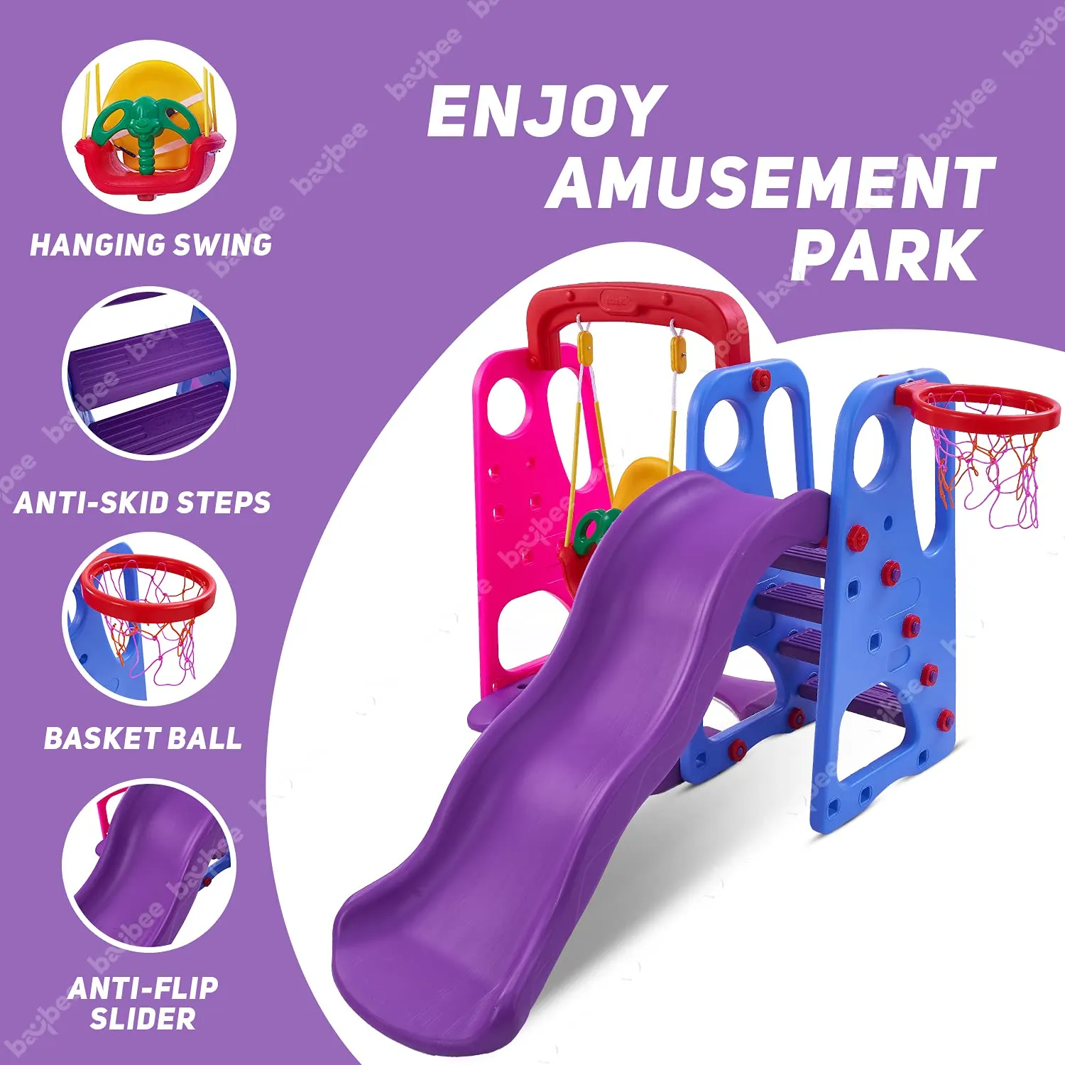 Baybee 3 in 1 Climber Foldable Baby Garden Slide for Kids