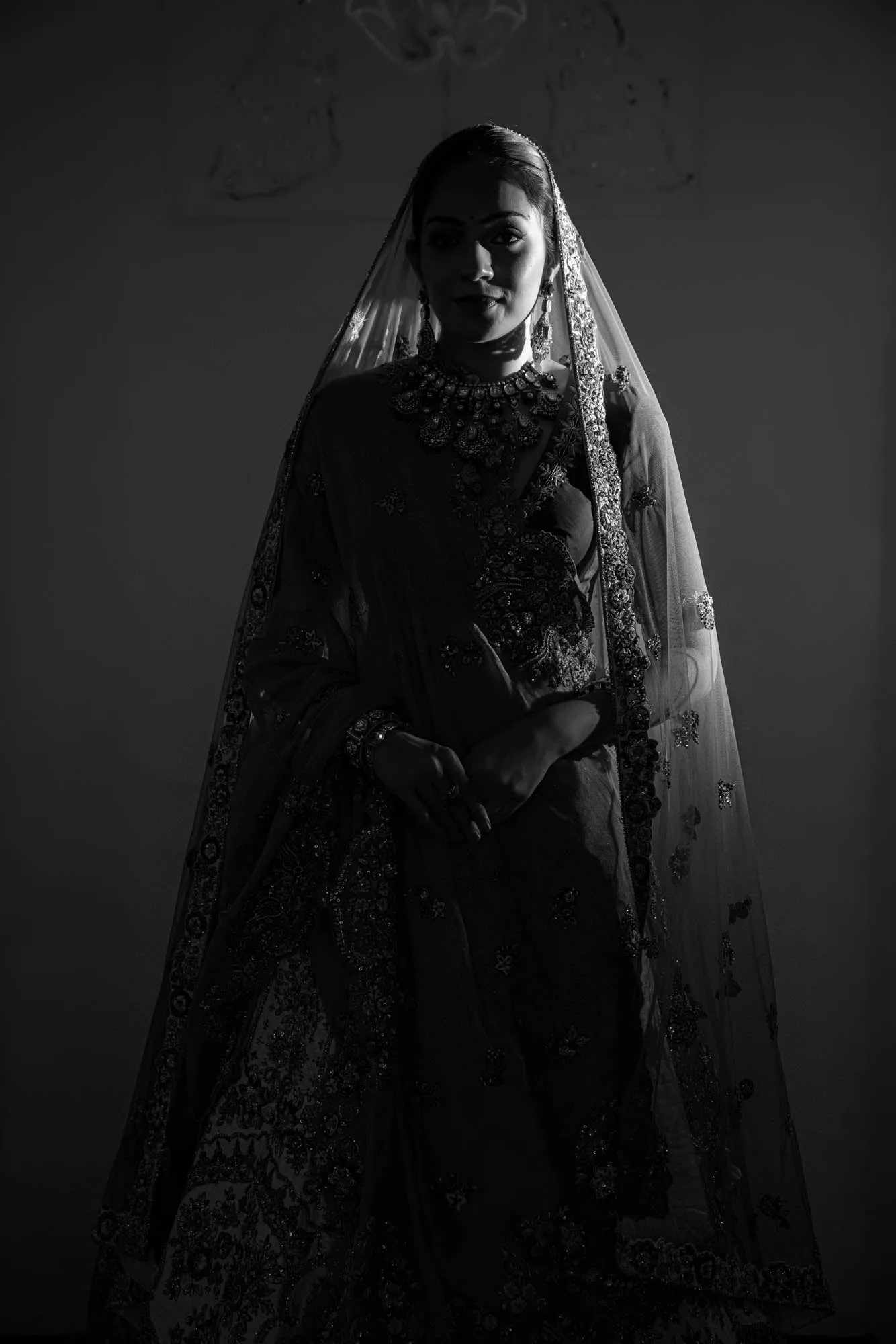 Beige Raw Silk Zardosi & Multi Coloured Thread Work Bridal Lehenga