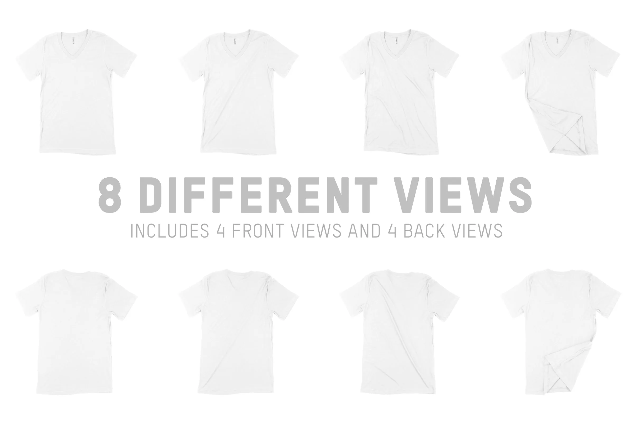Bella   Canvas 3005 V-Neck Mockups