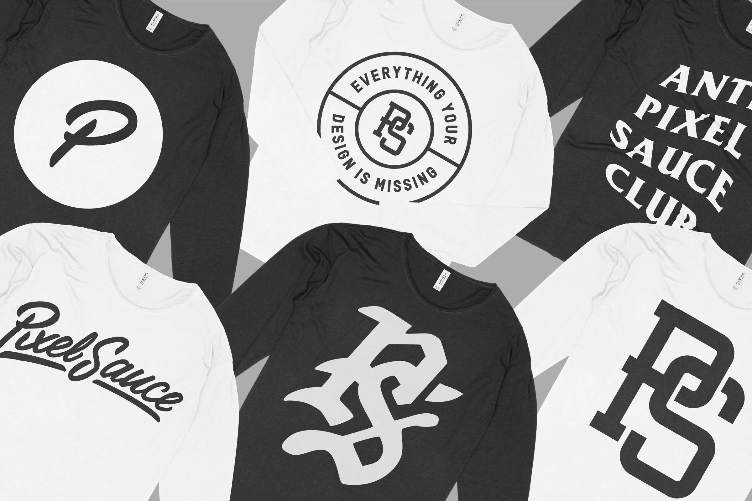 Bella   Canvas 3416 Raw Neck LS T-Shirt Mockups