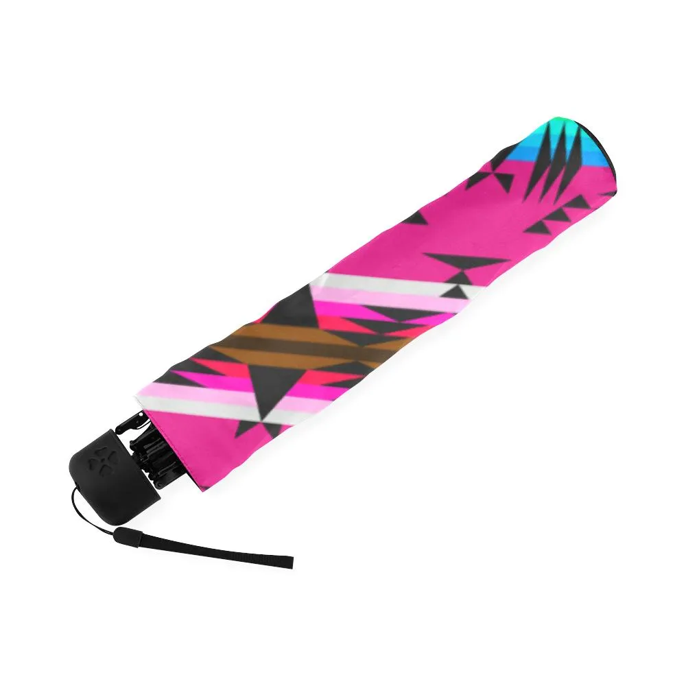 Between the Mountains Pink Foldable Umbrella