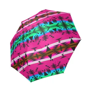 Between the Mountains Pink Foldable Umbrella