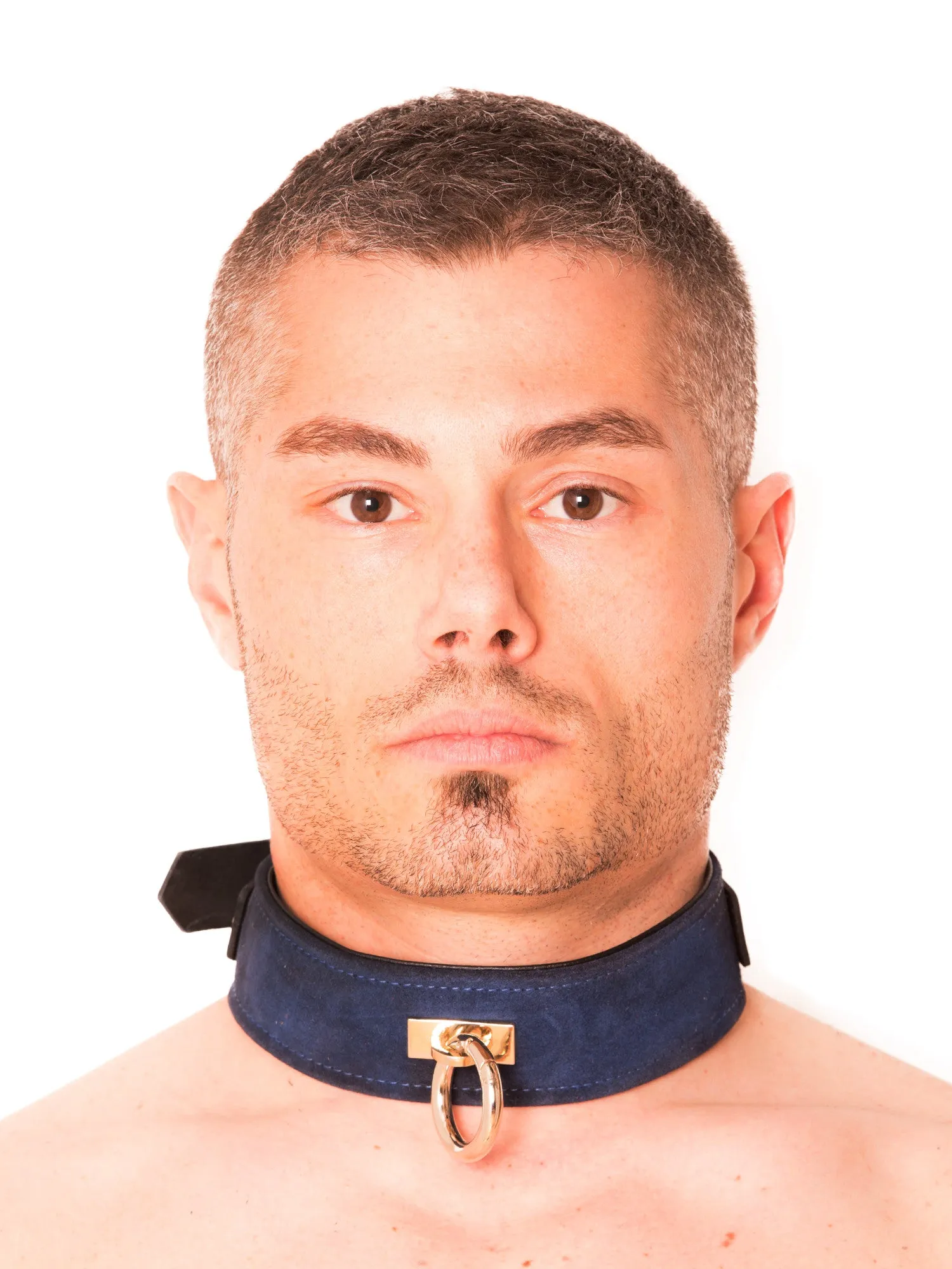 Blue Suede O-Ring Collar