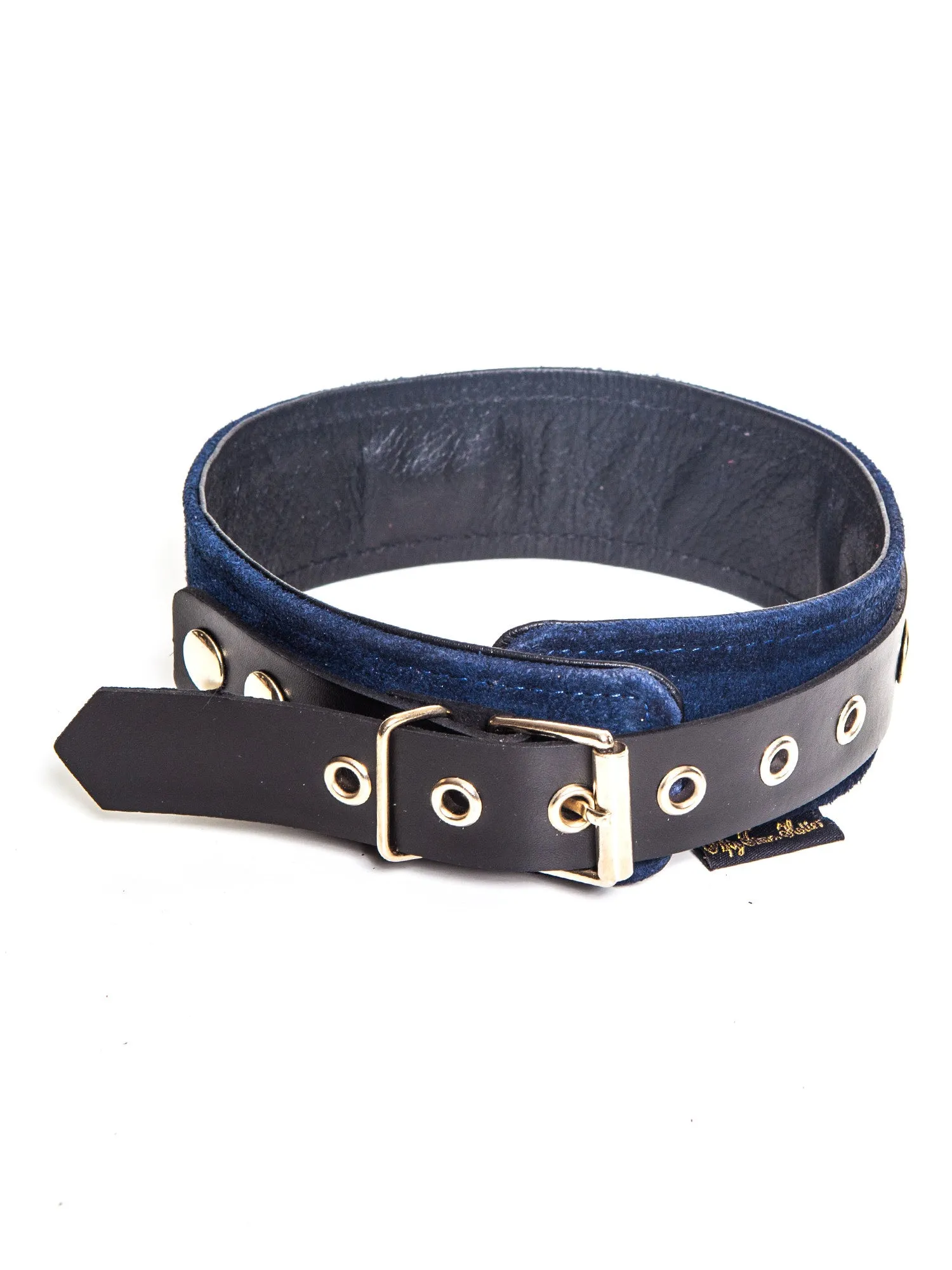 Blue Suede O-Ring Collar
