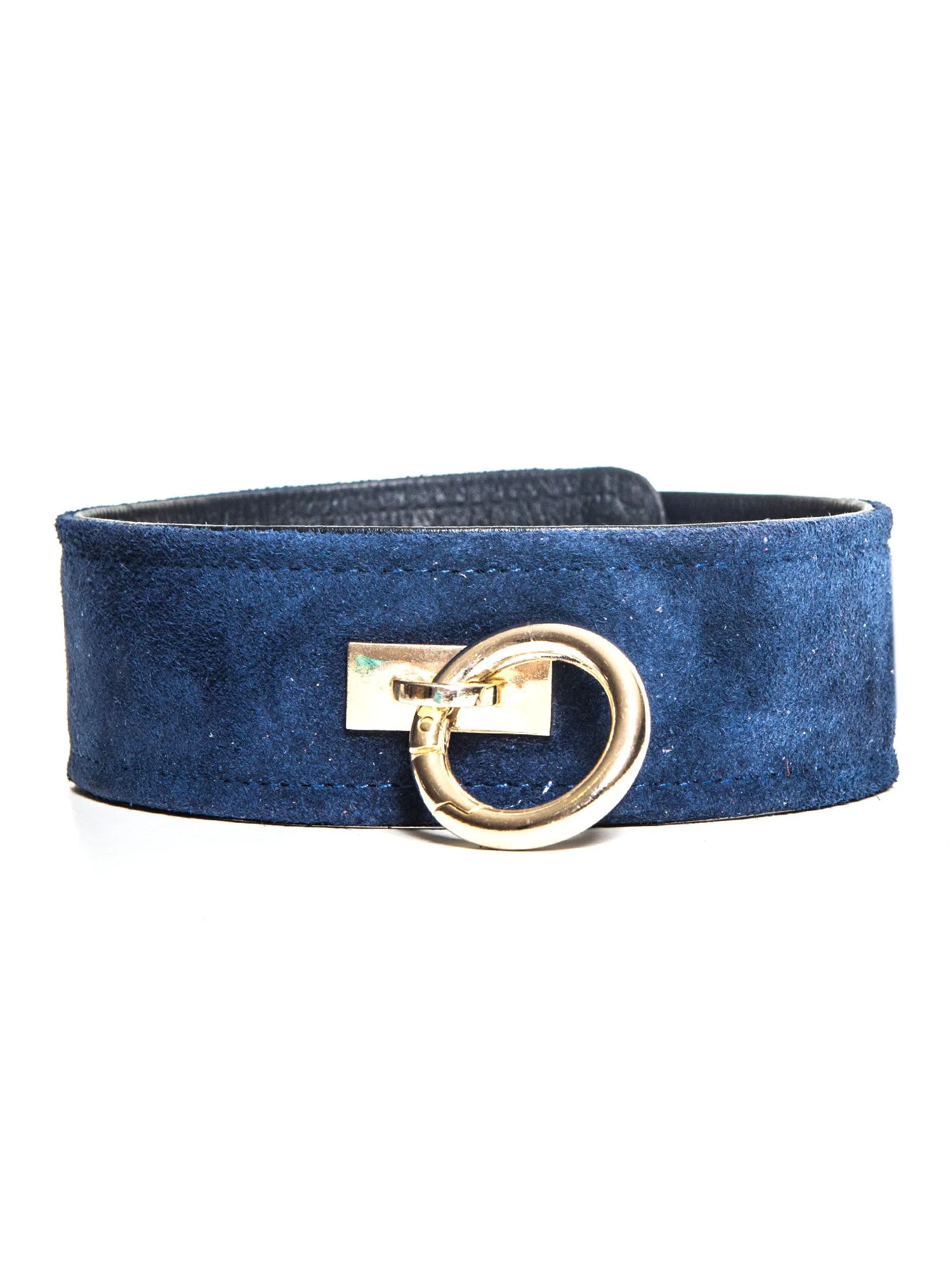 Blue Suede O-Ring Collar