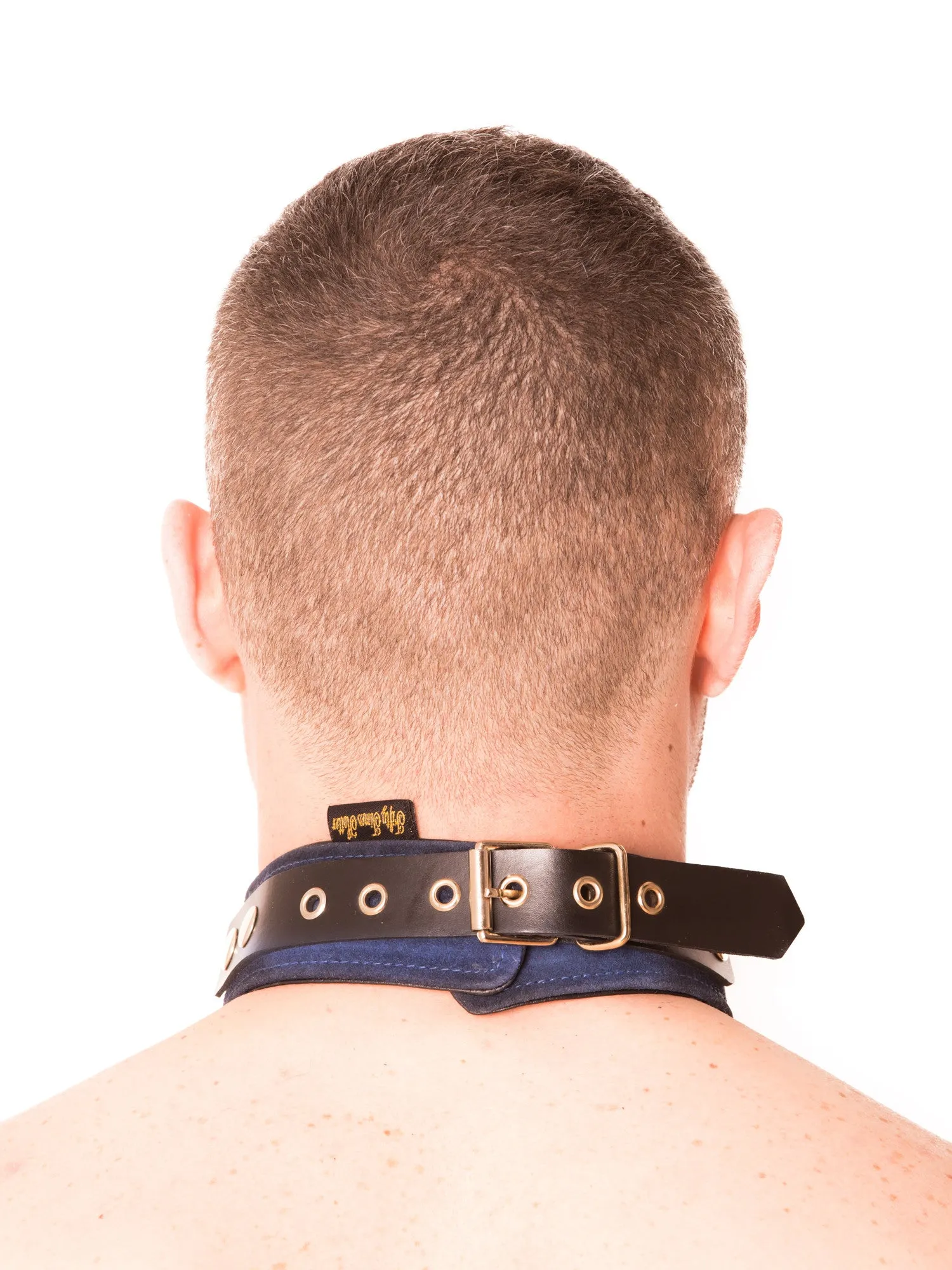 Blue Suede O-Ring Collar