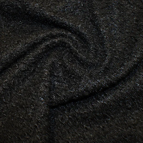 Boucle - Black - £14.50 Per Metre - Sold By Half Metre