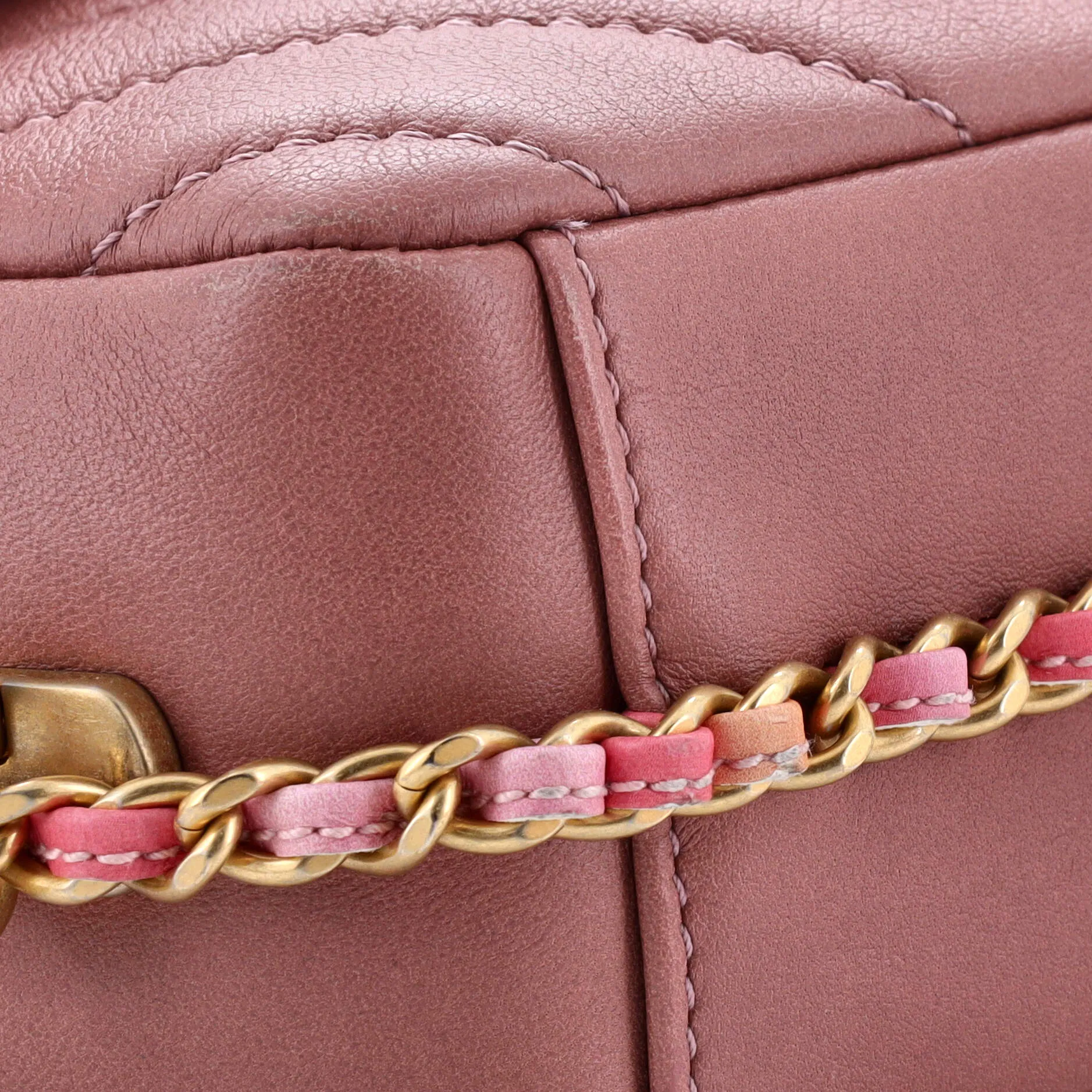 Chain Around CC Flap Bag Chevron Lambskin Mini