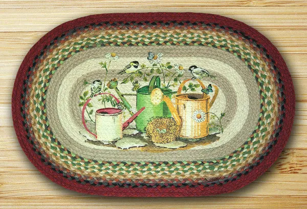 Chickadee Butterfly Oval Patch Rug