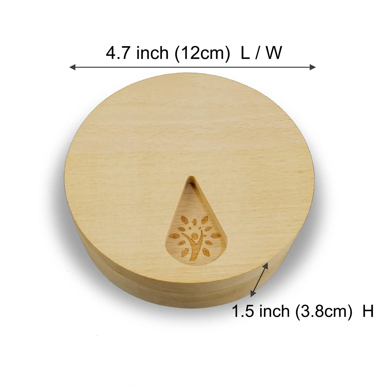 CHIEMONT: Wooden Portable Travel Pill Case with Velvet Bag