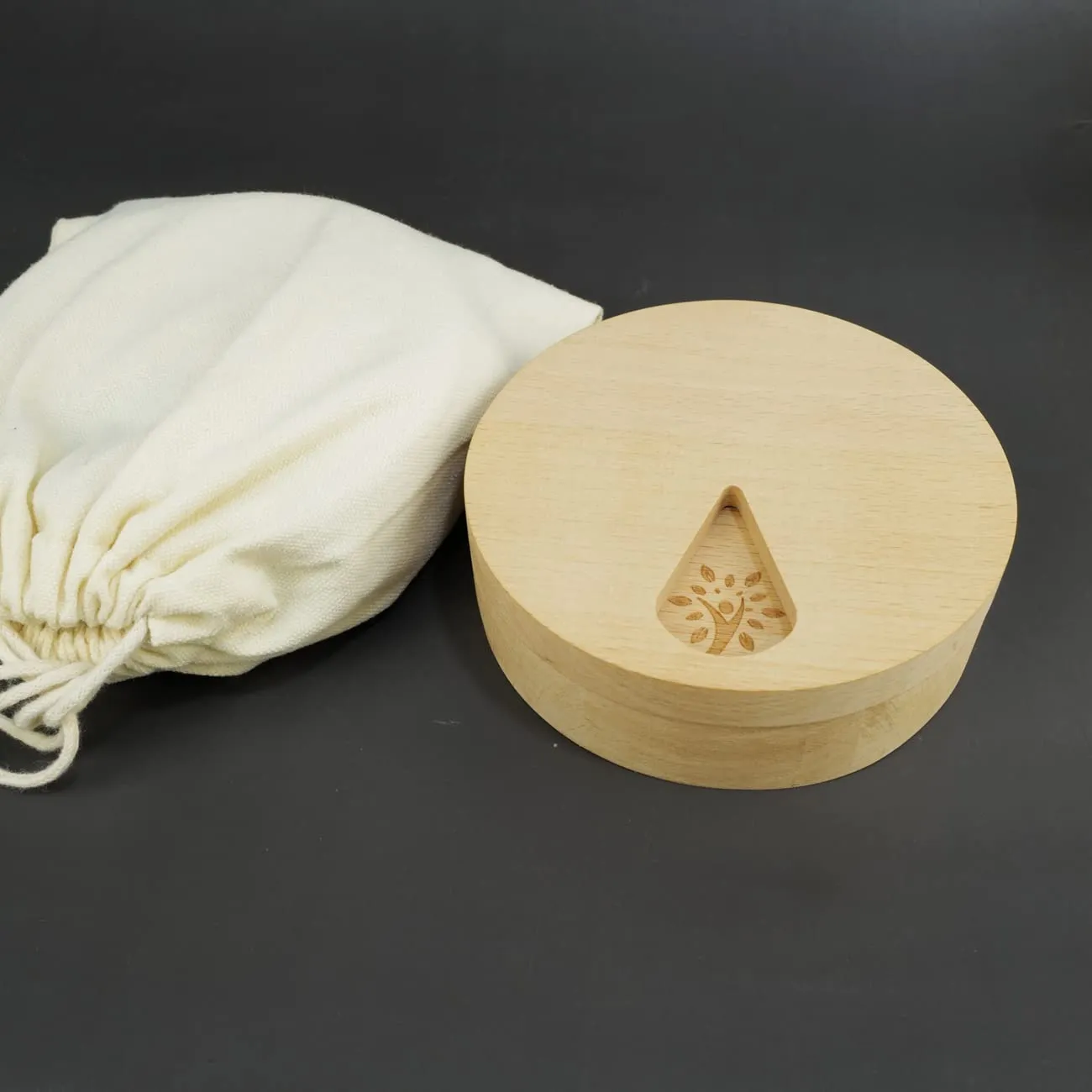 CHIEMONT: Wooden Portable Travel Pill Case with Velvet Bag
