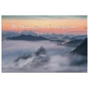 Christian Bible Quote Wall Art - Be Strong & Courageous