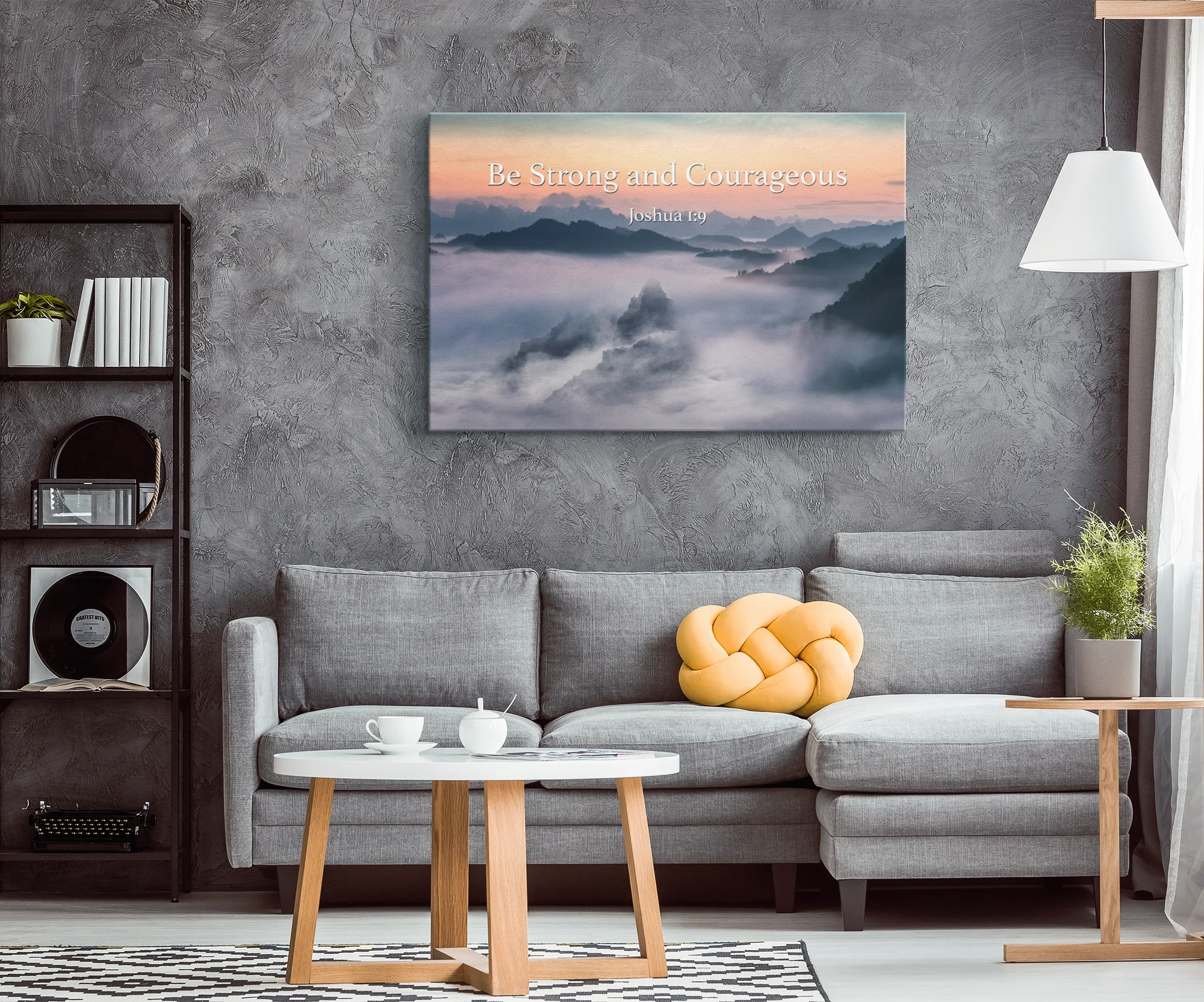 Christian Bible Quote Wall Art - Be Strong & Courageous