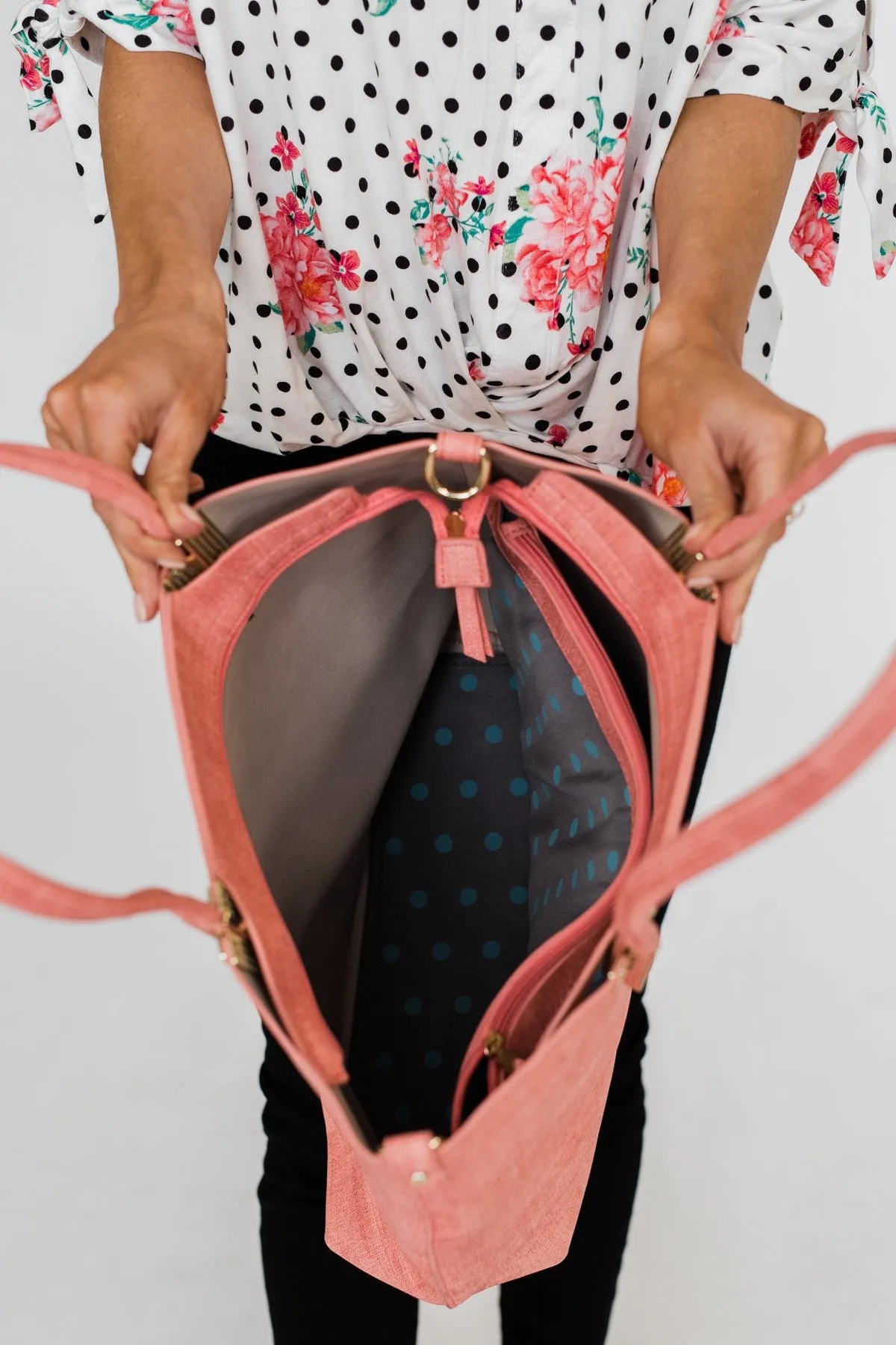 Classic Double Handle Tote- Pink