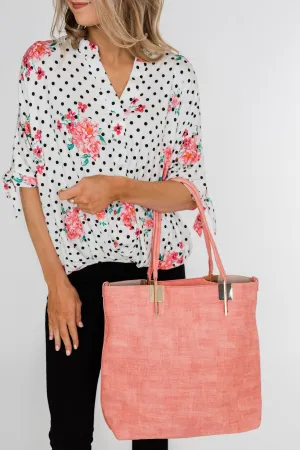 Classic Double Handle Tote- Pink