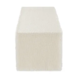 Cream Fringe Table Runner