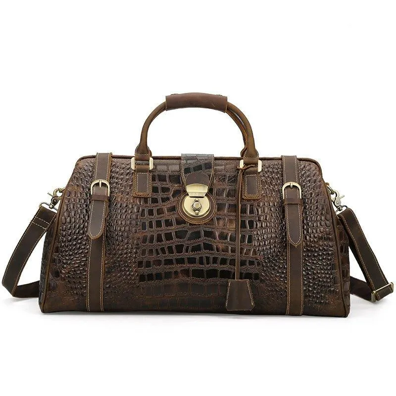 Crocodile Leather Travel Bag