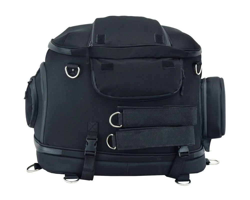 Daniel Smart Heavy Duty Textile Motorcycle Pet Carrier Sissy Bar Bag