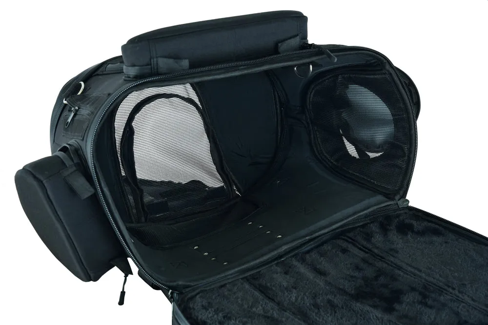 Daniel Smart Heavy Duty Textile Motorcycle Pet Carrier Sissy Bar Bag