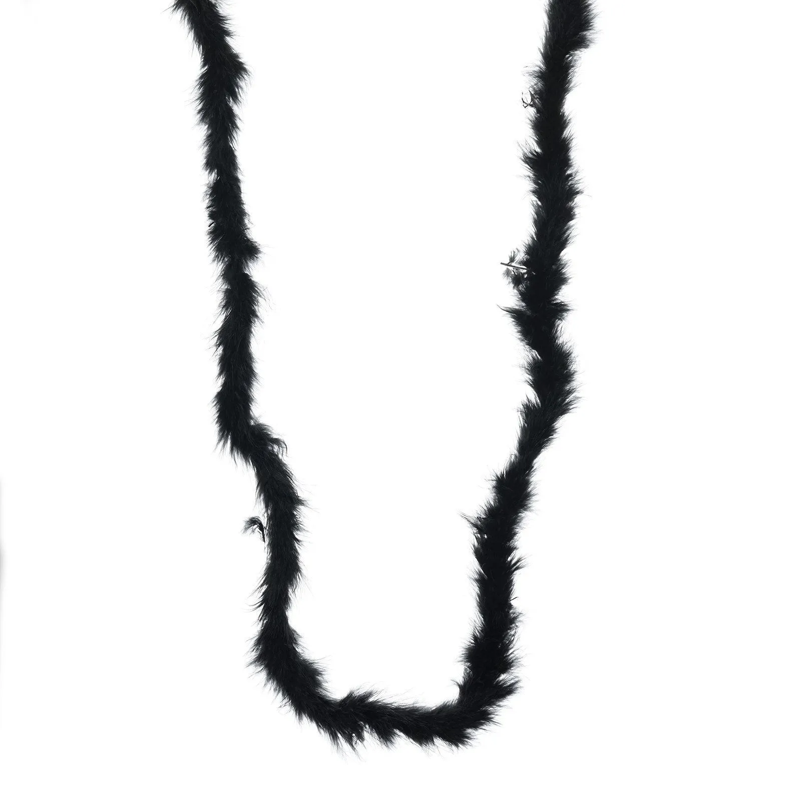 Deluxe Marabou Ostrich Feather Boa - Black- 2 Yards