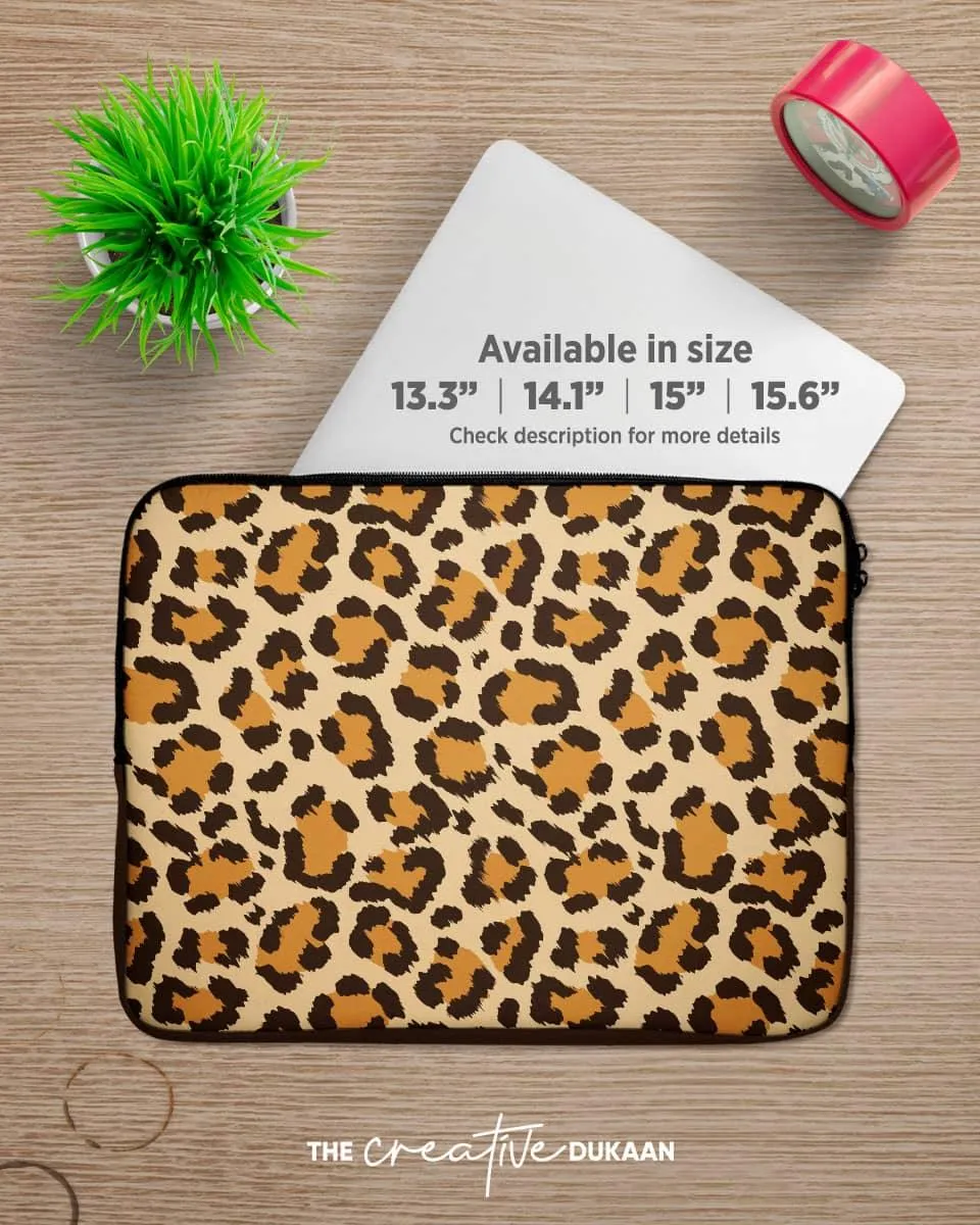 Designer Laptop Sleeve Bags With Leopard Print