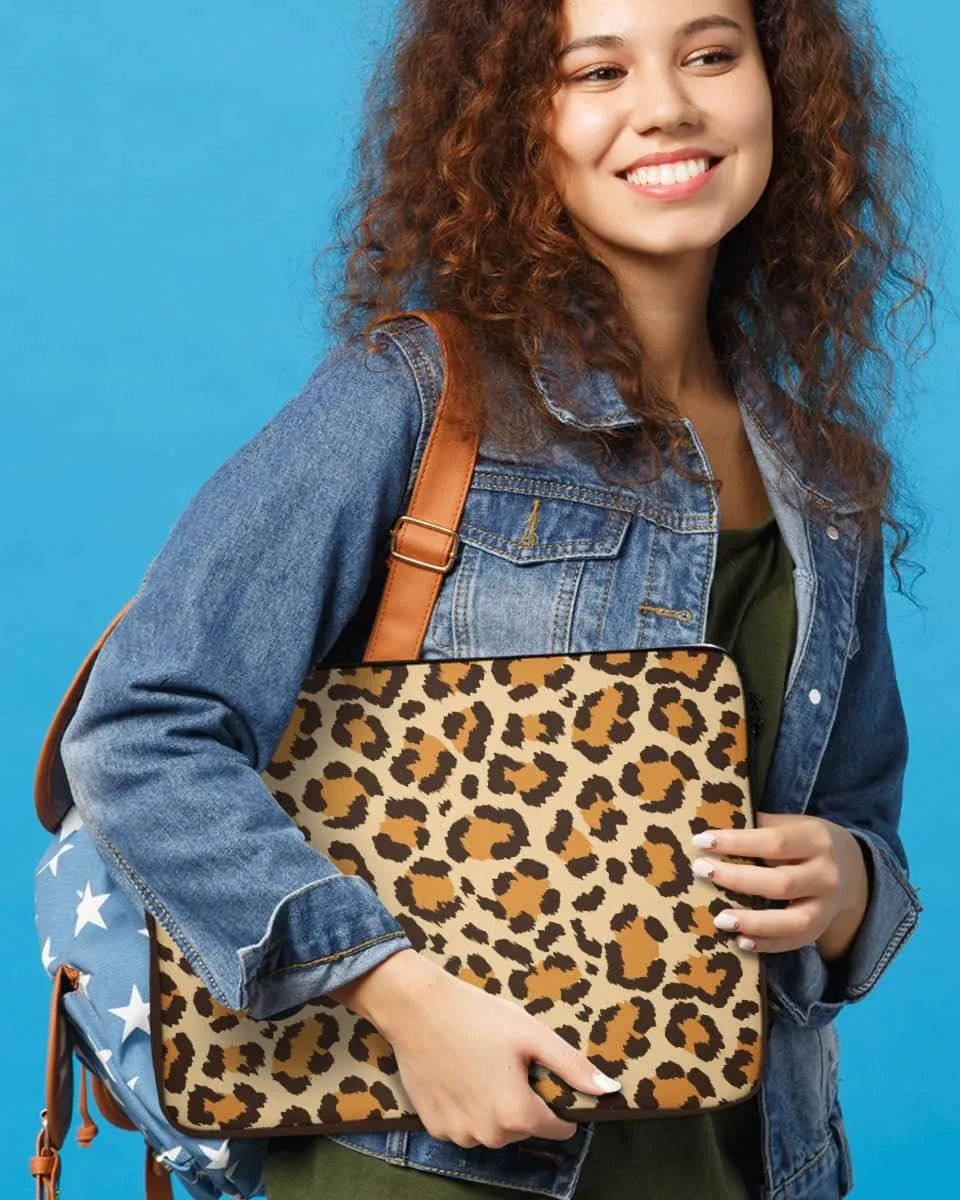 Designer Laptop Sleeve Bags With Leopard Print