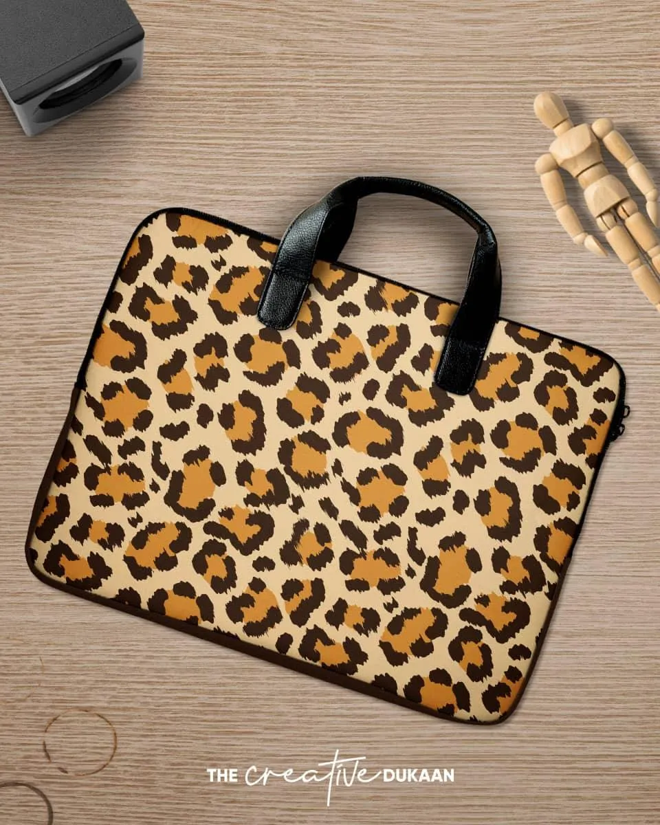 Designer Laptop Sleeve Bags With Leopard Print