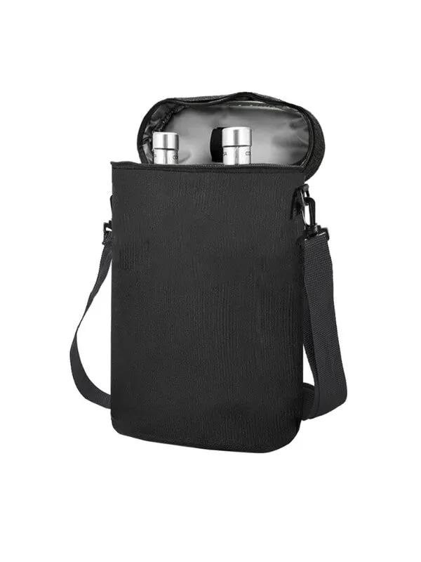 Double Wine Cooler Bag with Insulation and Adjustable Shoulder Strap