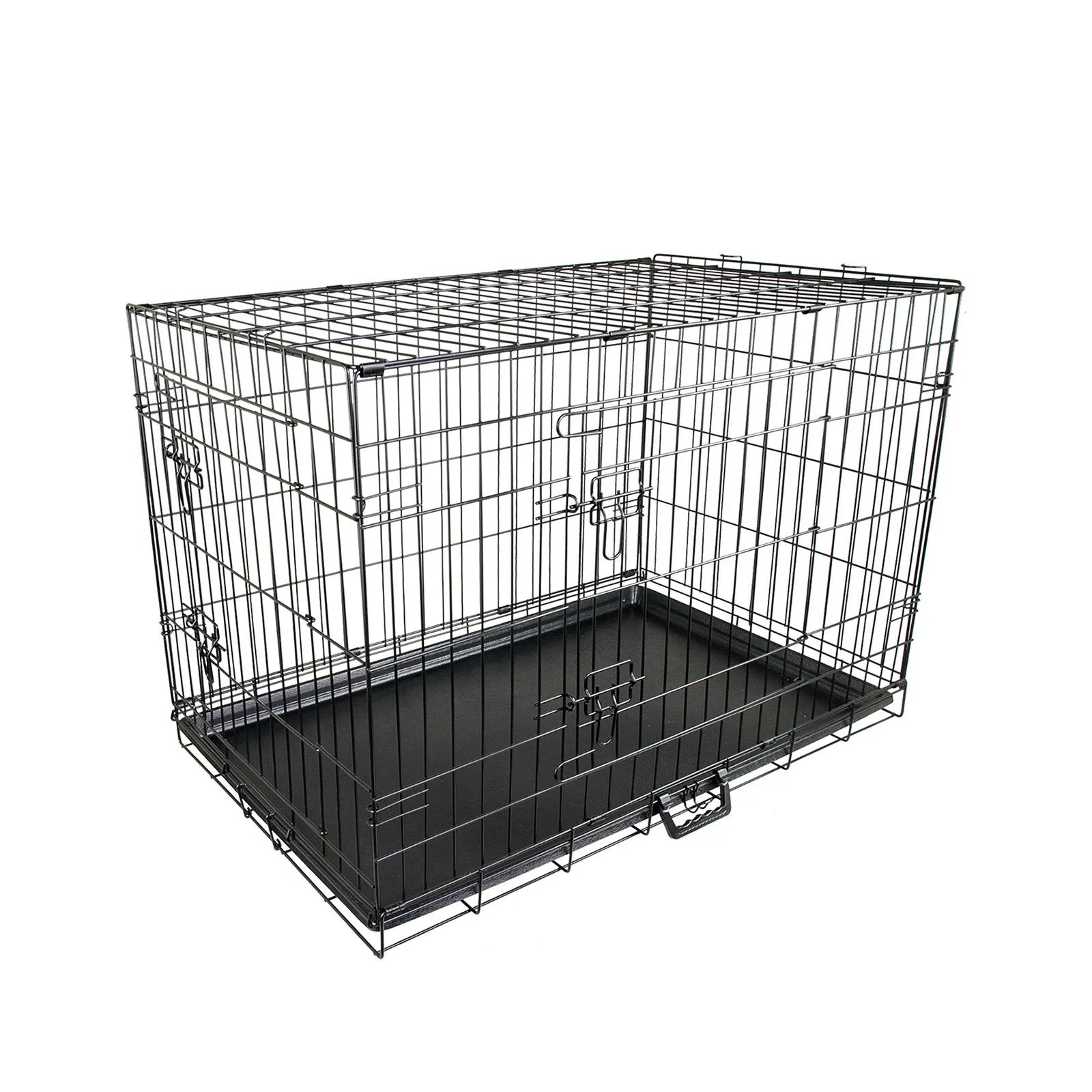 Durable Foldable Wire Dog Crate with Tray 36in - Paw Mate