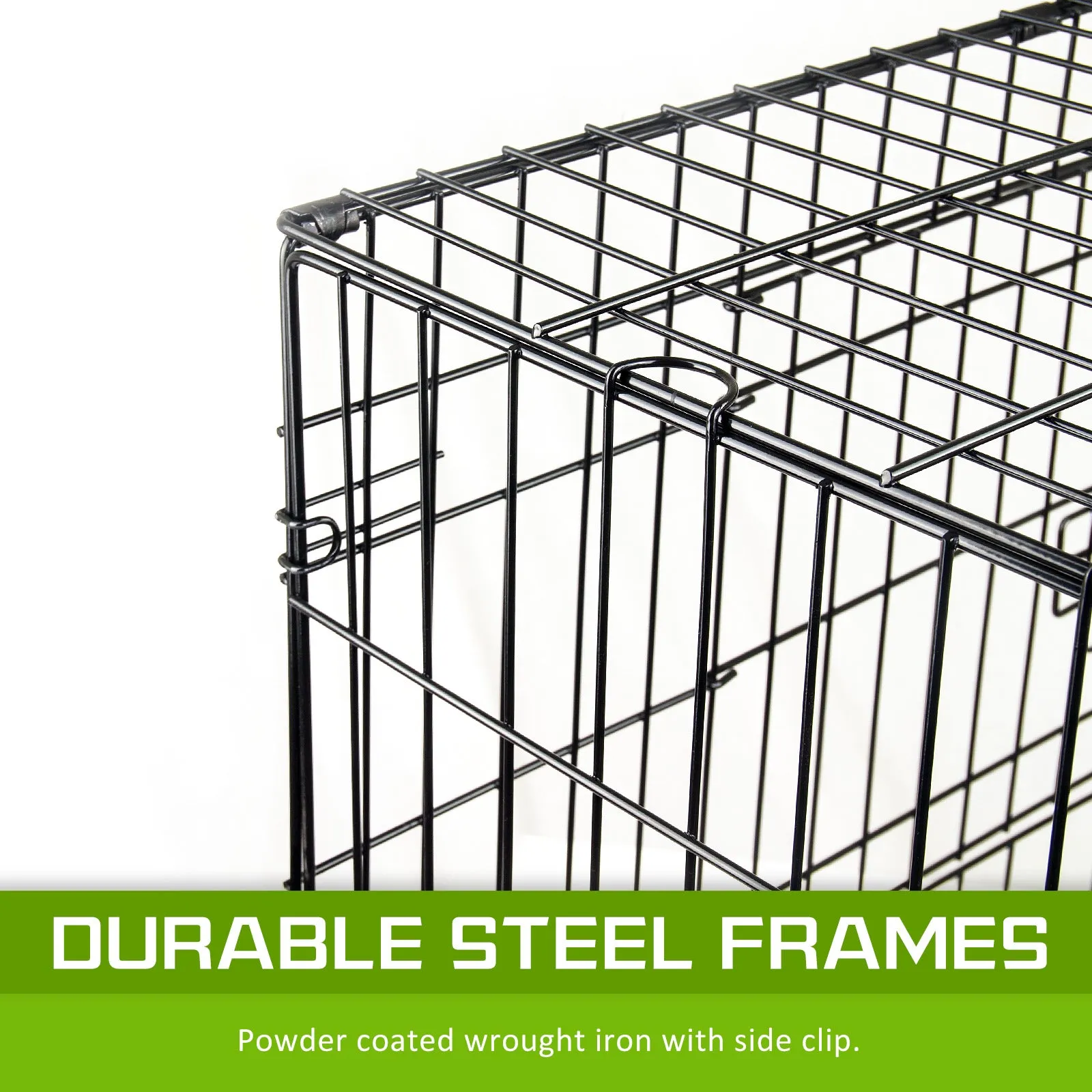 Durable Foldable Wire Dog Crate with Tray 36in - Paw Mate