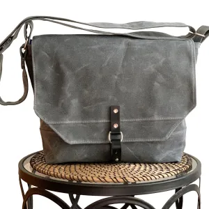 Englewood Waxed Canvas Mens Field Bag - Gray Messenger Bag